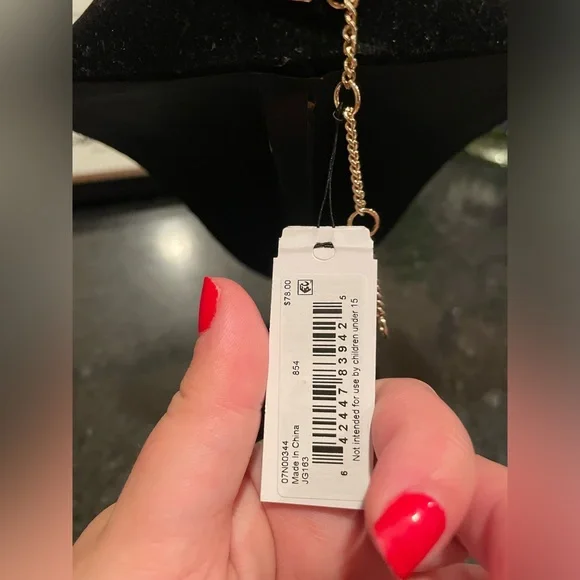 Givenchy Gold Pave Logo Necklace - Picture 6 of 6